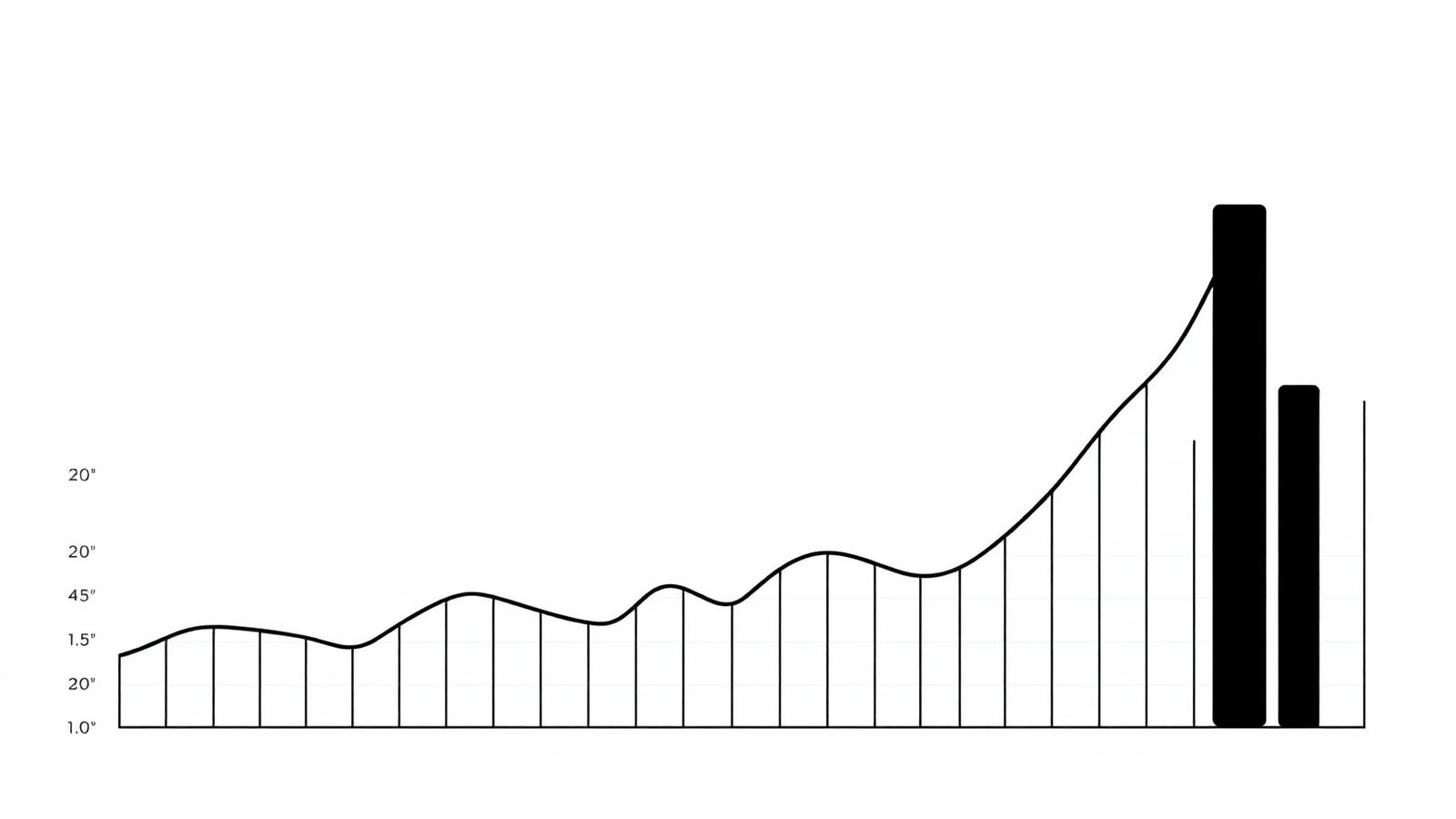 Illustration abstraite d'un graphique de données en noir et rouge